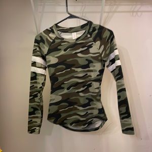 Tight fitting army long sleeve. REALLY CUTE!